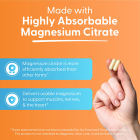 Doctor's BEST Magnésium Citrate 125 mg, capsules végétales à l'intérieur du flacon