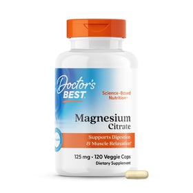 Doctor's BEST Magnésium Citrate 125 mg capsules végétales, vue de face