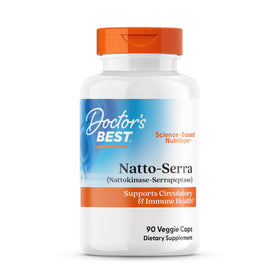 Doctor's BEST Natto Serra 90 capsules végétales vue de face
