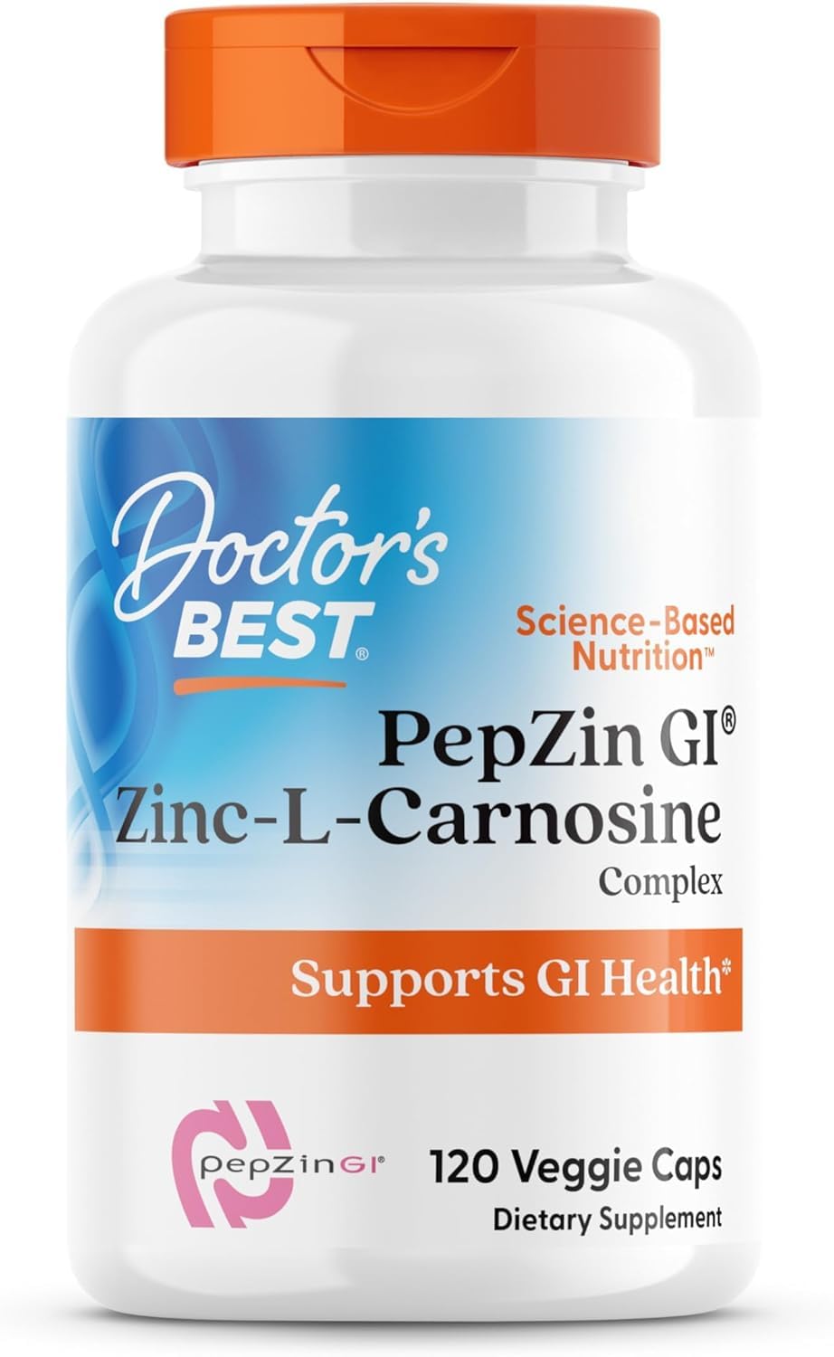 Doctor's BEST PepZin GI 120 capsules front view