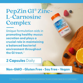 Doctor's BEST PepZin GI 120 capsules on a table