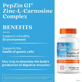 Doctor's BEST PepZin GI 120 capsules packaging
