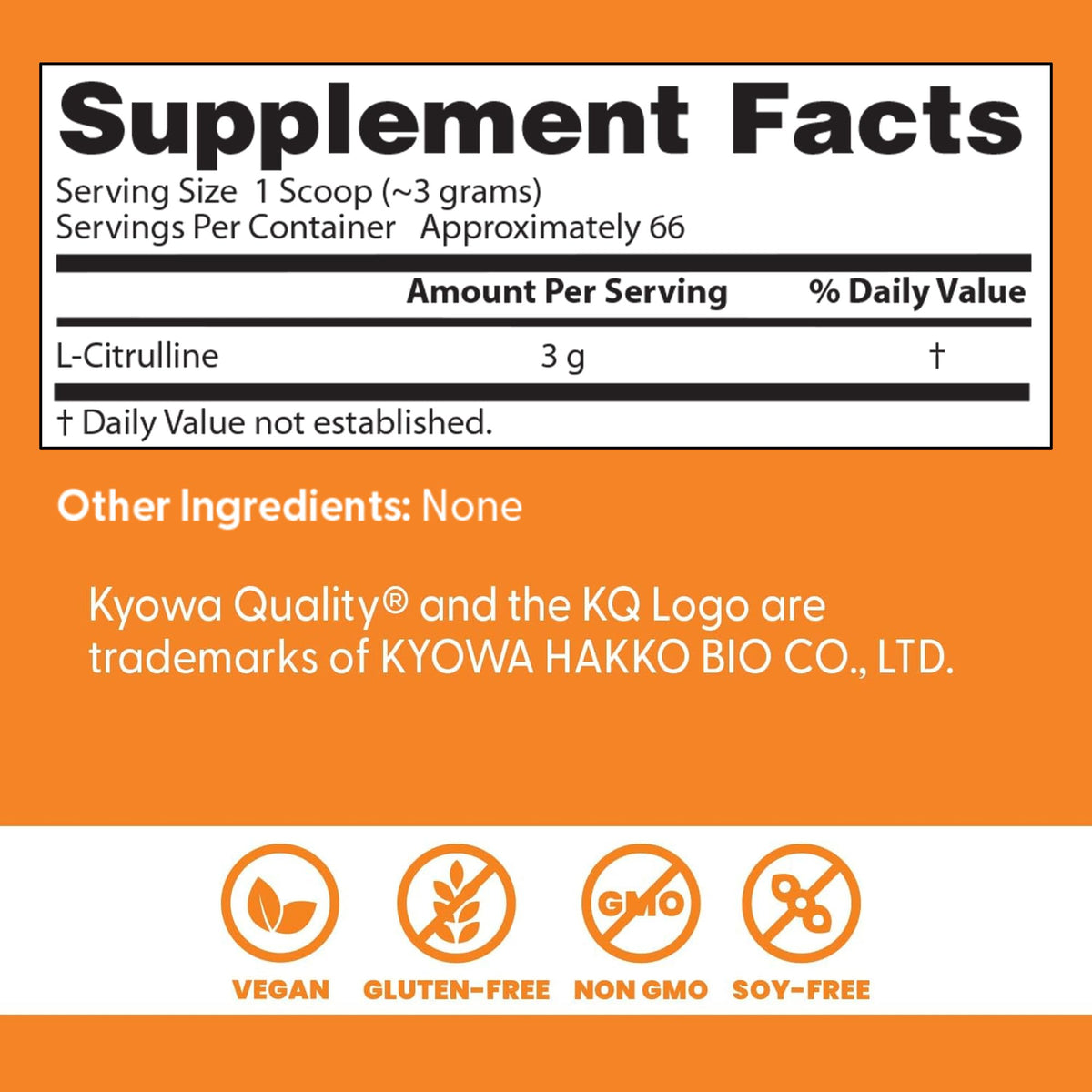 Doctor's BEST Poudre L-Citrulline 3000 mg contenu en poudre