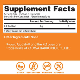 Doctor's BEST Poudre L-Citrulline 3000 mg contenu en poudre