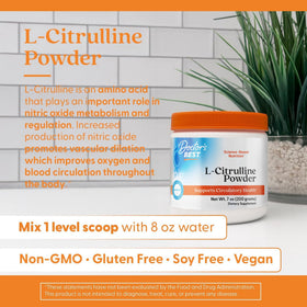 Doctor's BEST Poudre L-Citrulline 3000 mg informations nutritionnelles