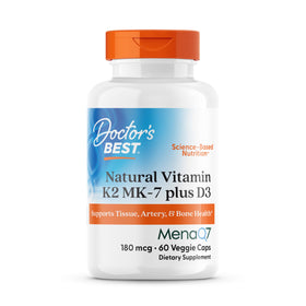 Doctor's BEST Vitamine K2 MK-7 et D3 60 Veg Caps vue avant