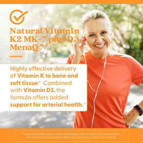 Doctor's BEST Vitamine K2 MK-7 et D3 avec arrière-plan naturel