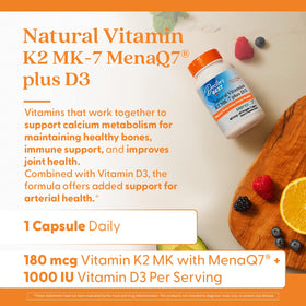 Doctor's BEST Vitamine K2 MK-7 et D3 contenant et étiquette