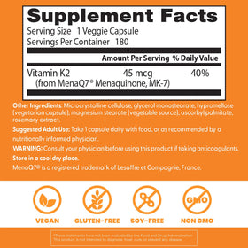 Doctor's BEST Vitamine K2 MK7 180 capsules côté