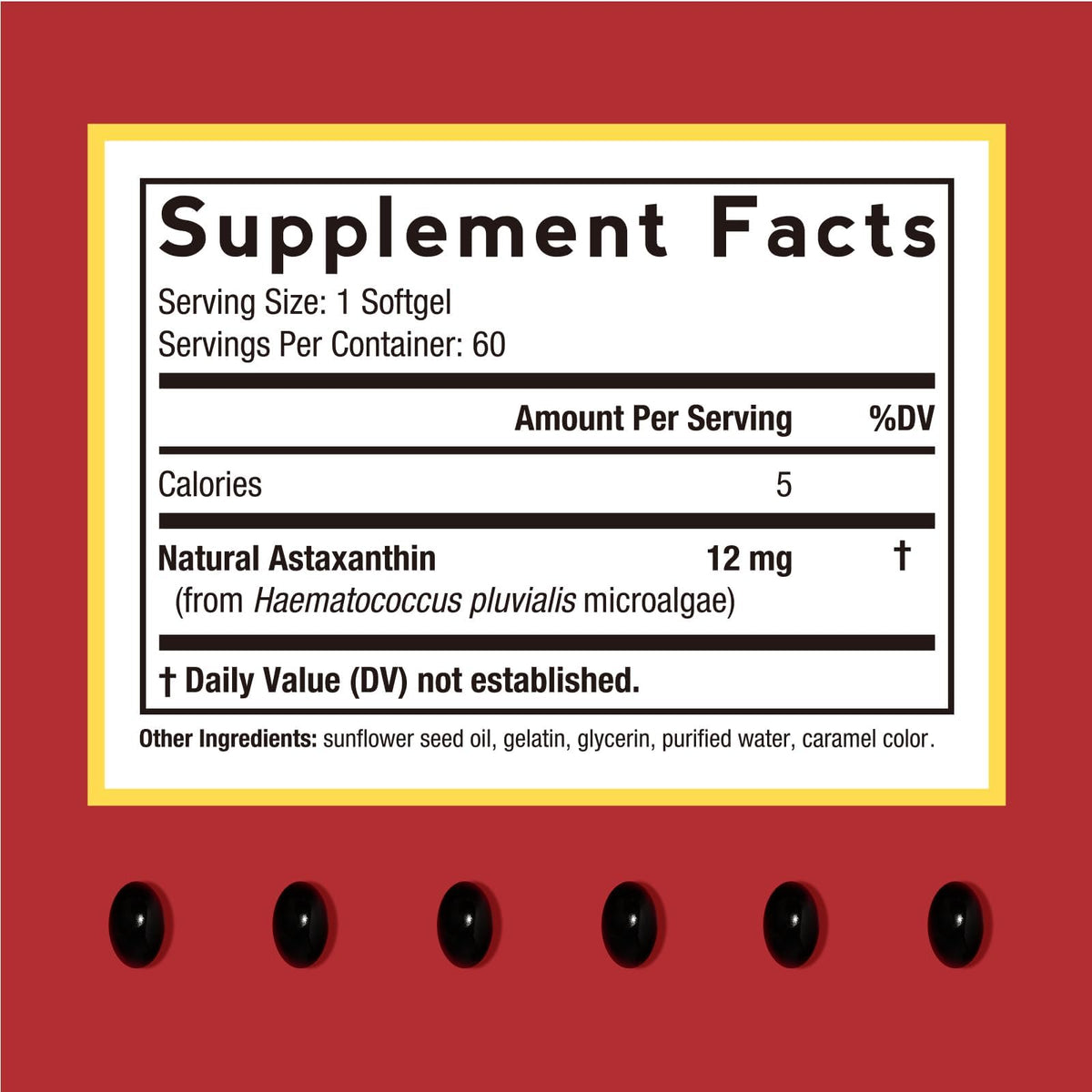 Doctor's Recipes Astaxanthin 12 mg gélules molles vue de dos