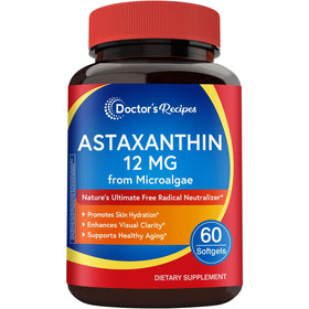 Doctor's Recipes Astaxanthin 12 mg gélules molles vue de face