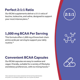 Doctor's Recipes BCAA 1000 mg 2:1:1 Vegan Capsules with measuring spoon