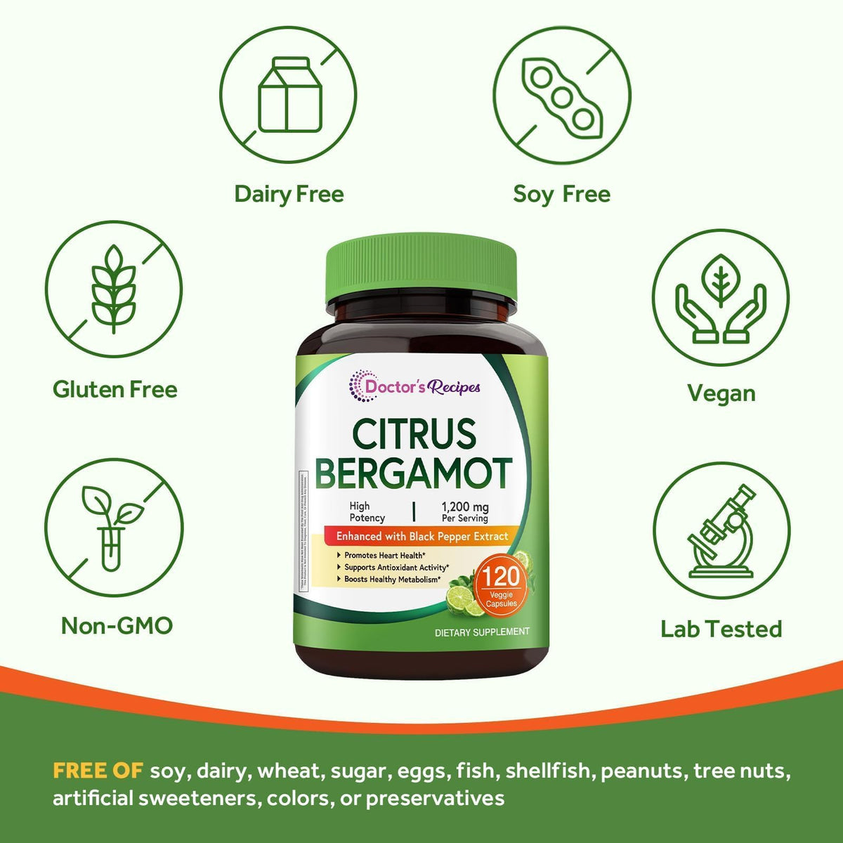 Doctor's Recipes Bergamote 1200mg gélules en main