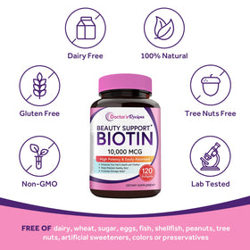 Doctor's Recipes Biotine 10 000 mcg gélules douces ouvertes