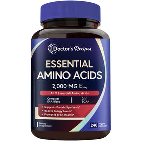 Doctor's Recipes Complément Alimentaire Acides Aminés Essentiels 240 Capsules Végétales vue de face