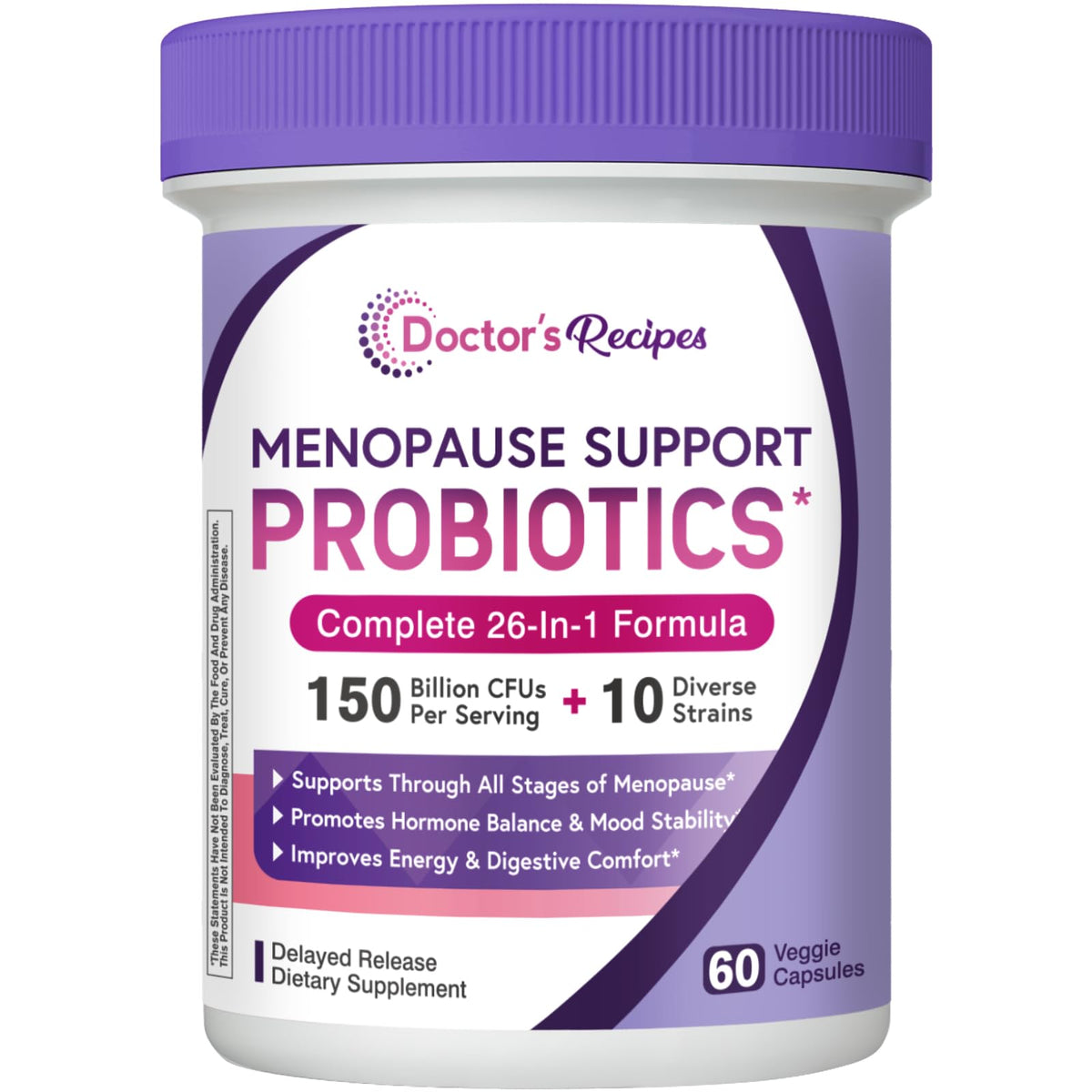 Doctor's Recipes Compléments Alimentaires Ménopause 60 Capsules vue de face