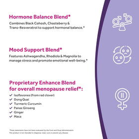 Doctor's Recipes Compléments Alimentaires Ménopause capsules sur une table