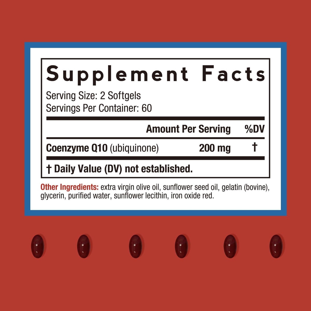 Doctor's Recipes CoQ10 200mg gélules avec étiquette et dosage