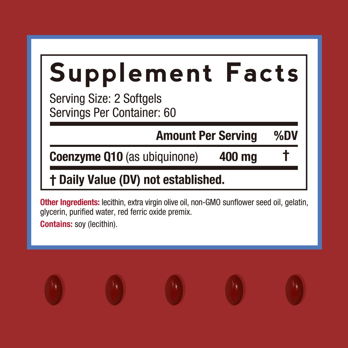 Doctor's Recipes CoQ10 400 mg bottle with label