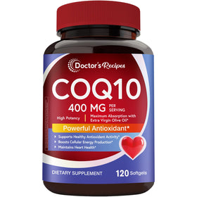 Doctor's Recipes CoQ10 400 mg softgels front view