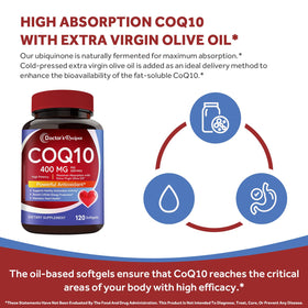 Doctor's Recipes CoQ10 bottle side view