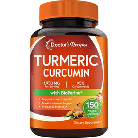 Doctor's Recipes Curcuma Curcumin 1950 mg 150 capsules front view