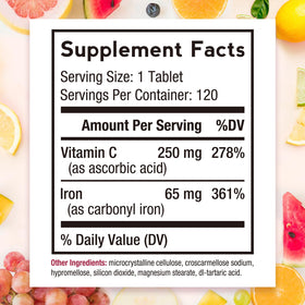 Doctor's Recipes Fer 65 mg avec Vitamine C - emballage
