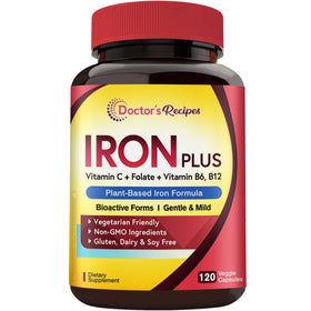 Doctor's Recipes Fer Bisglycinate 120 capsules vue de face