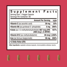 Doctor's Recipes Fer Bisglycinate capsules avec étiquette