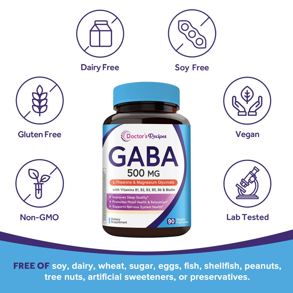 Doctor's Recipes GABA capsules dans leur emballage