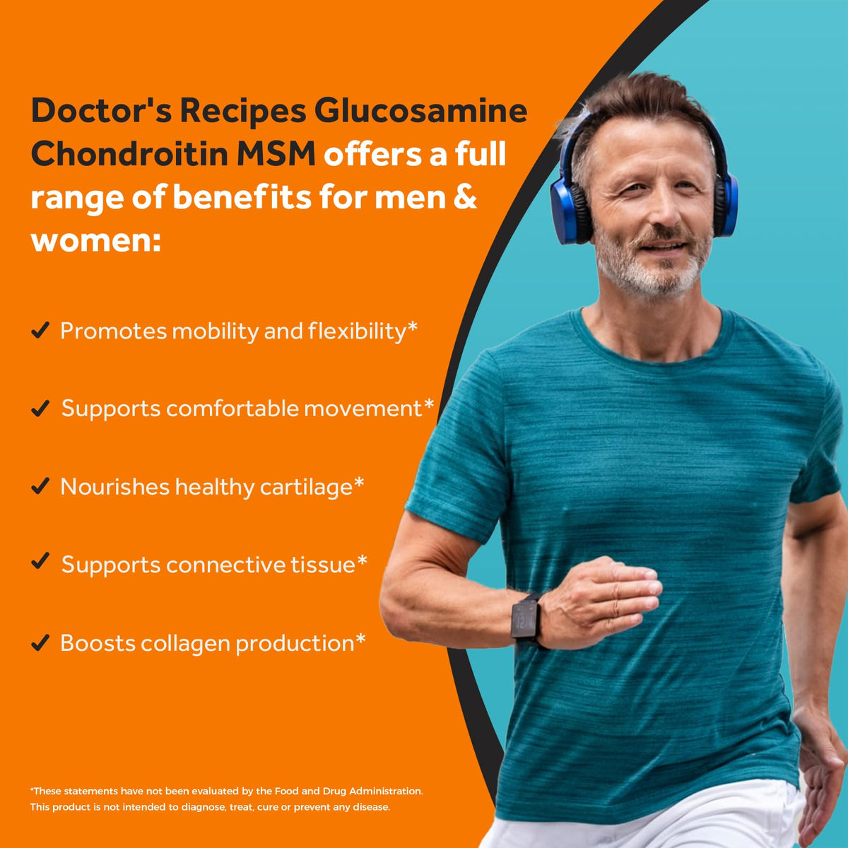 Doctor's Recipes Glucosamine Chondroitine 240 comprimés avec étiquette