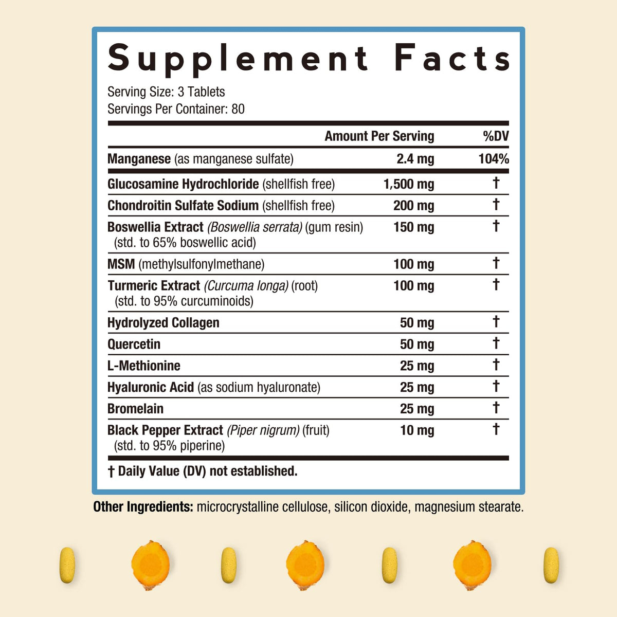 Doctor's Recipes Glucosamine Chondroitine 240 comprimés vue arrière
