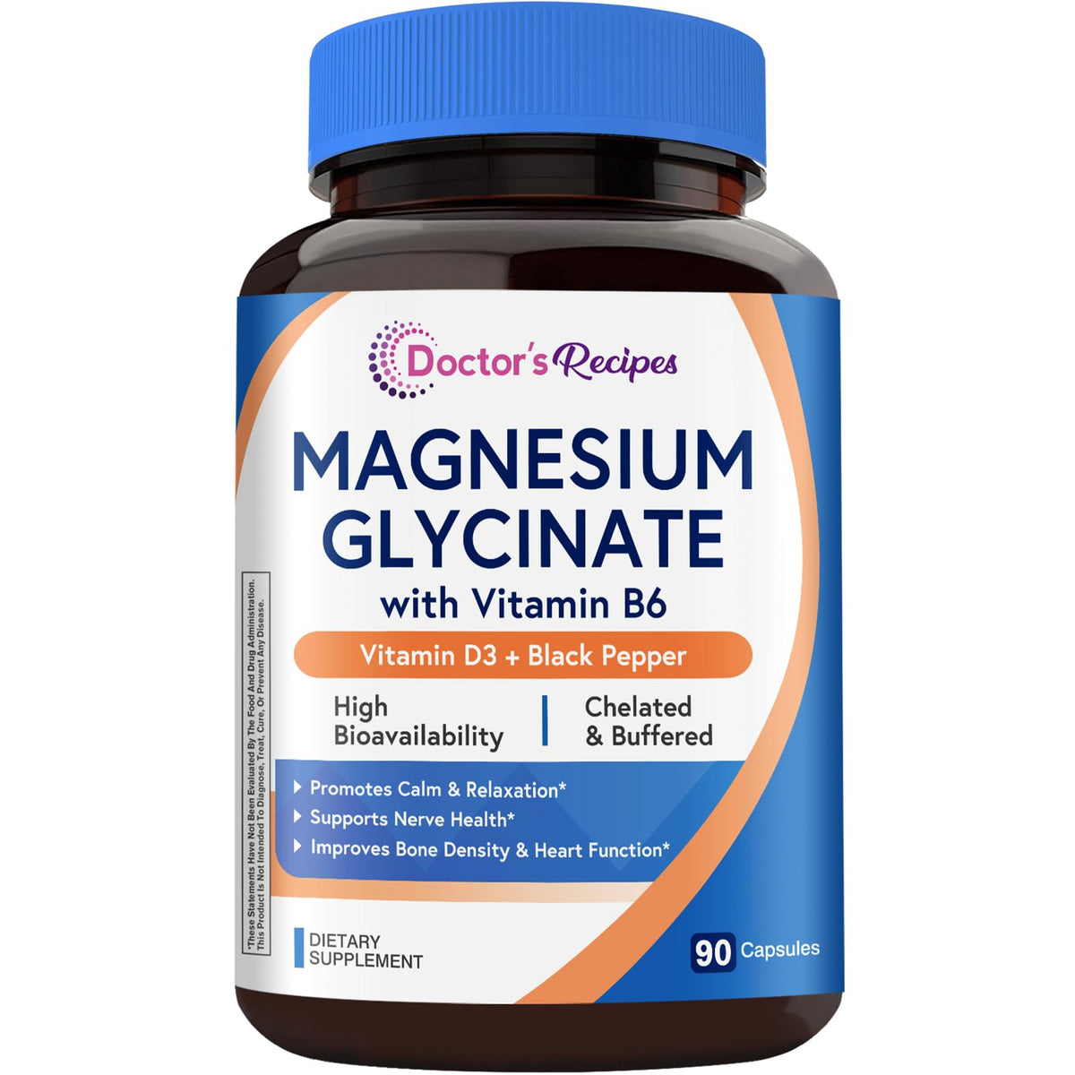 Doctor's Recipes Magnésium Glycinate 420mg 90 capsules vue avant