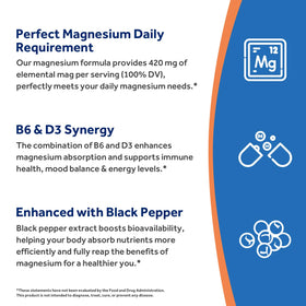 Doctor's Recipes Magnésium Glycinate 420mg capsules sur une table