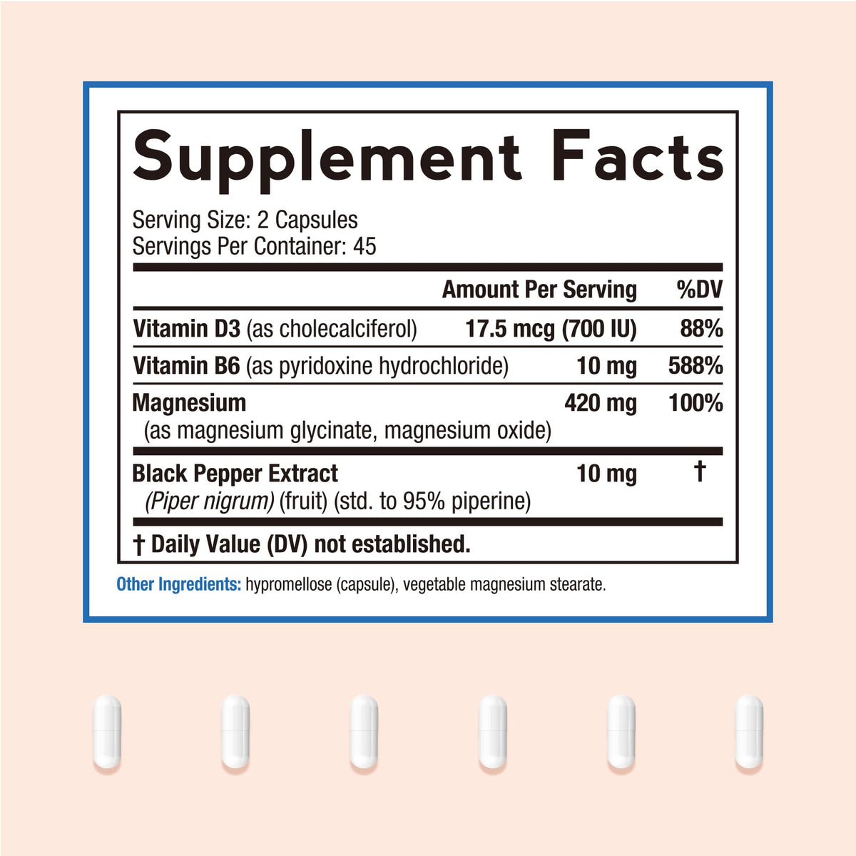 Doctor's Recipes Magnésium Glycinate 90 capsules avec verre d'eau