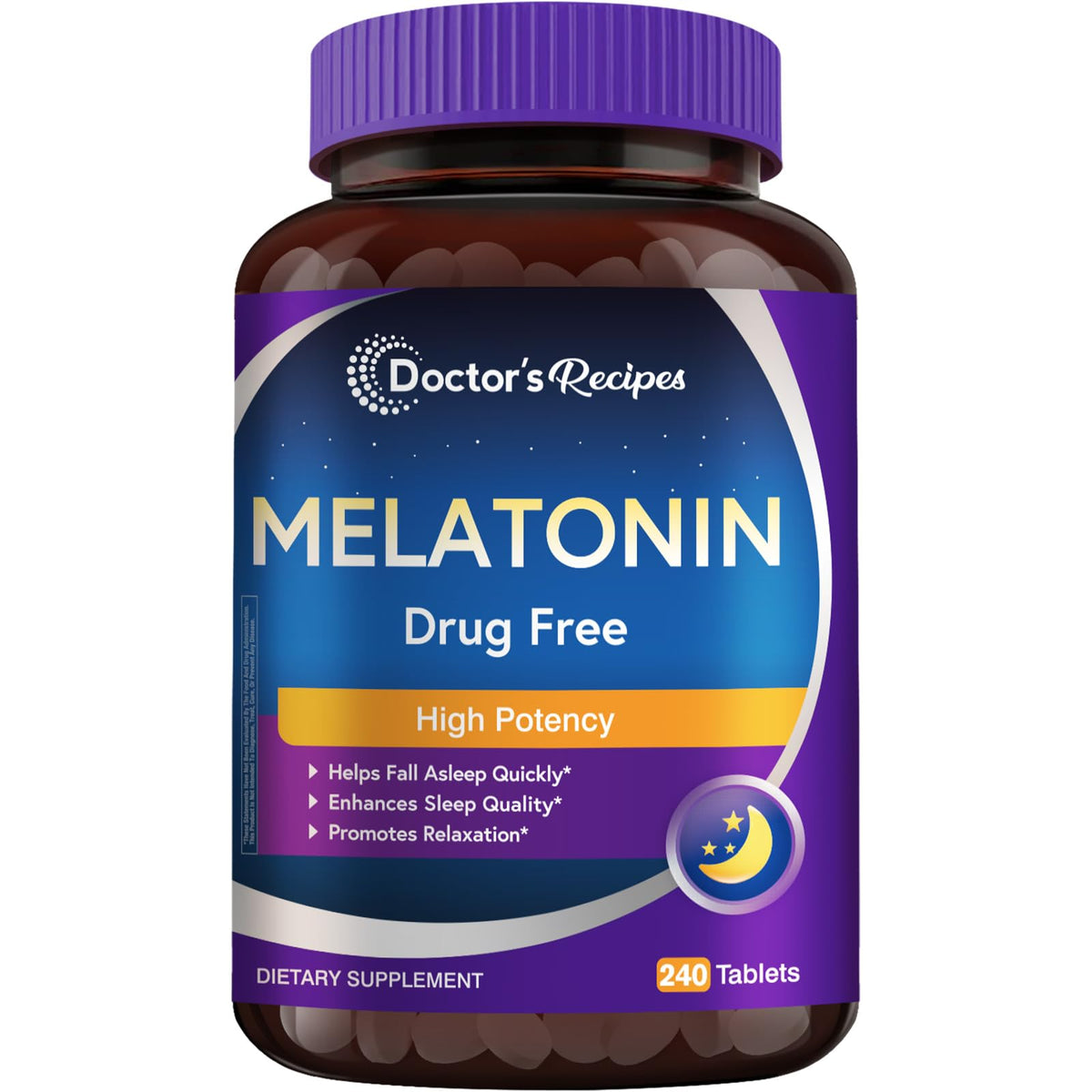 Doctor's Recipes Melatonine 10 mg 240 comprimés vue avant