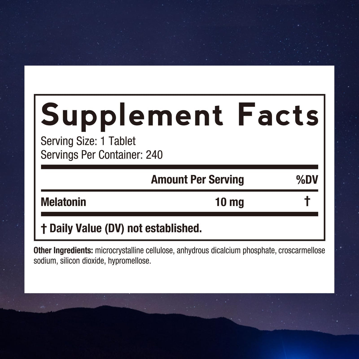 Doctor's Recipes Melatonine 10 mg emballage