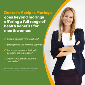 Doctor's Recipes Moringa 180 caps vegan gélules sur une table