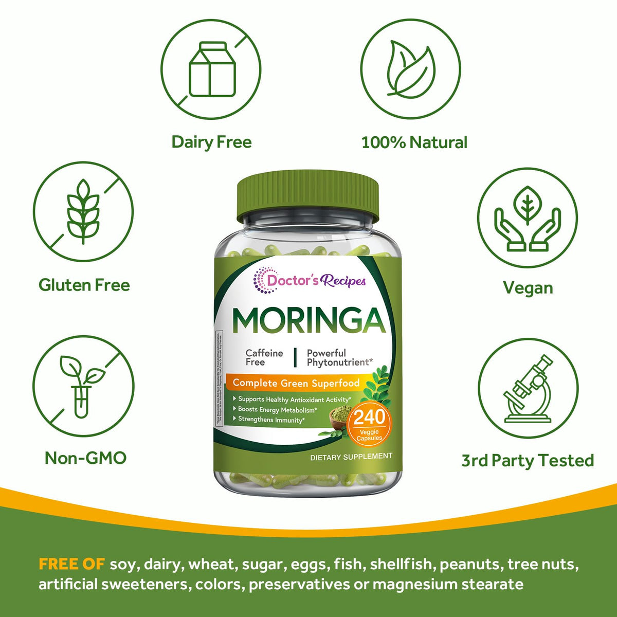 Doctor's Recipes Moringa, présentation des capsules