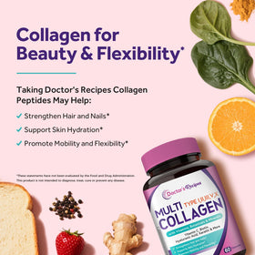 Doctor's Recipes Multi Collagen Peptides 1000 mg côté de la boîte