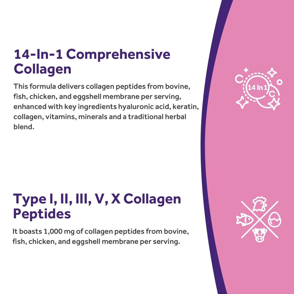 Doctor's Recipes Multi Collagen Peptides 1000 mg ingrédients