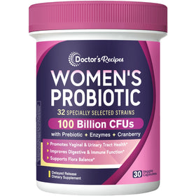Doctor's Recipes Probiotiques Femmes 100 milliards CFU avant de l'emballage