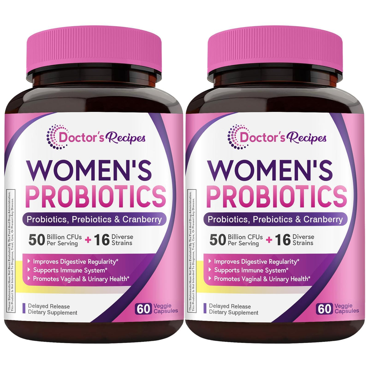 Doctor's Recipes Probiotiques Femmes 120 capsules vue de face