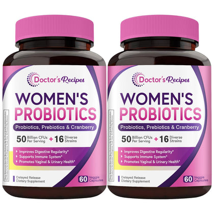 Doctor's Recipes Probiotiques Femmes 120 capsules vue de face