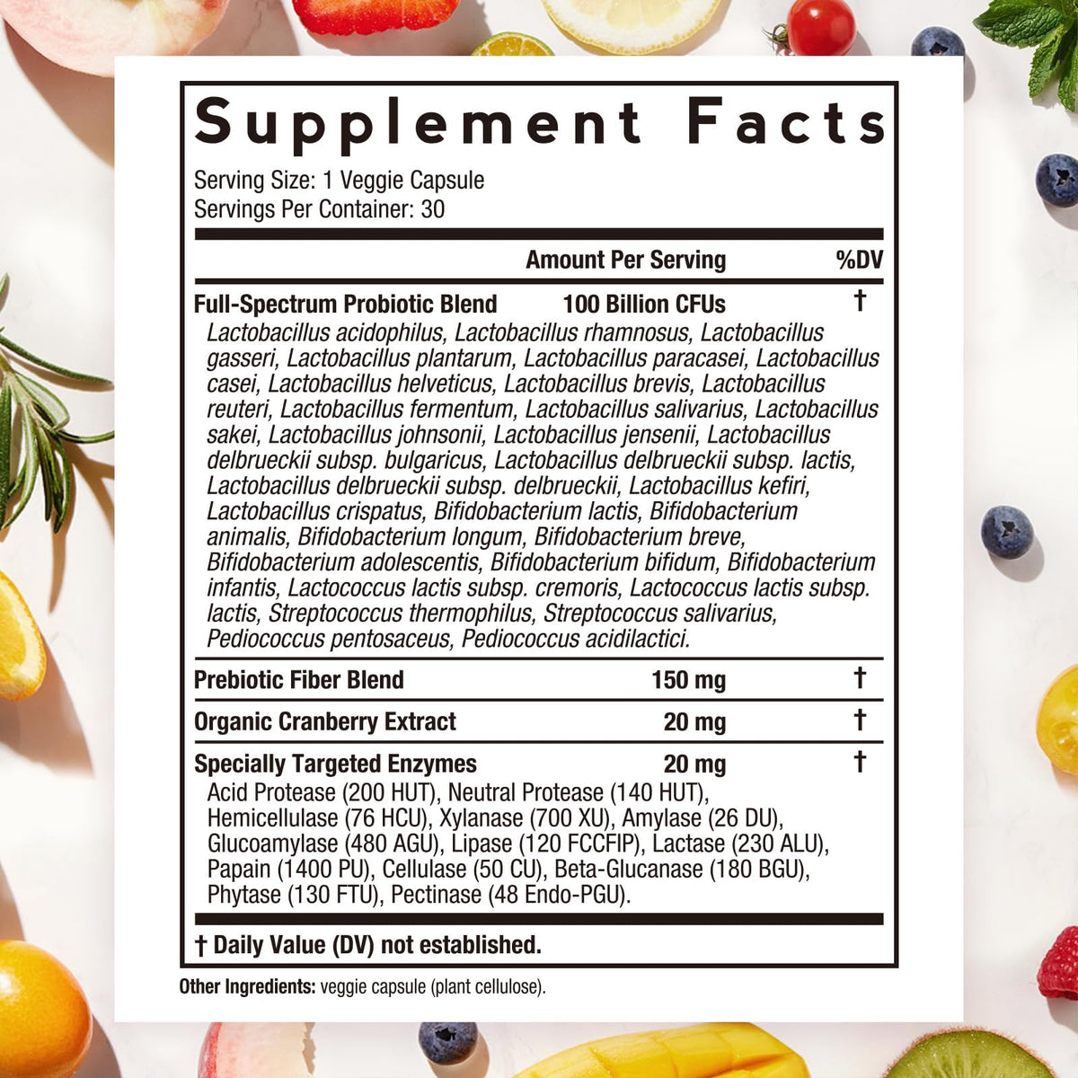 Doctor's Recipes Probiotiques Femmes 30 capsules sur fond blanc