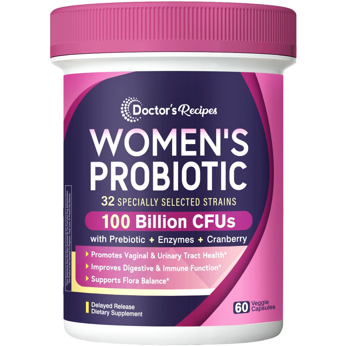 Doctor's Recipes Probiotiques Femmes 60 capsules vue de face