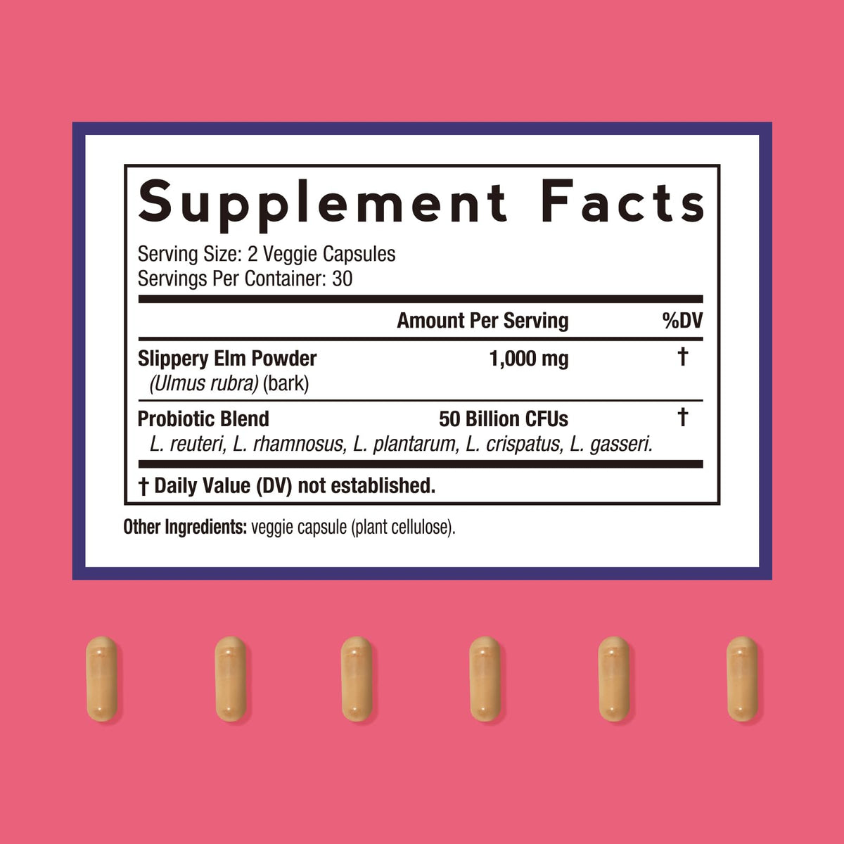 Doctor's Recipes Probiotiques pour Femmes boîte avec 1000mg d'orme glissant