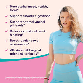 Doctor's Recipes Probiotiques pour Femmes emballage avec informations nutritionnelles