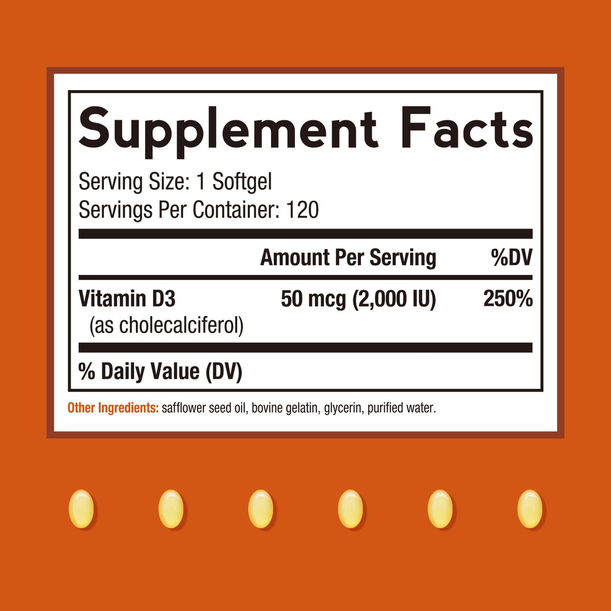 Doctor's Recipes Vitamine D3 2000 UI gélules molles arrière