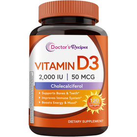 Doctor's Recipes Vitamine D3 2000 UI gélules molles avant